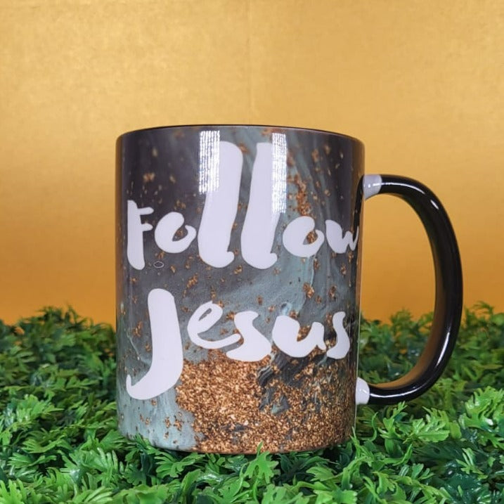 Follow Jesus Glitter Mug